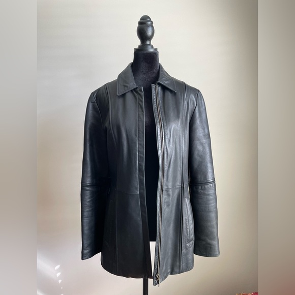 SOLD Black Vintage Danier Leather Jacket - Picture 2 of 16